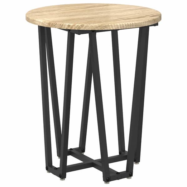 Sidobordsset 2 pcs Sonoma Ek och Svart