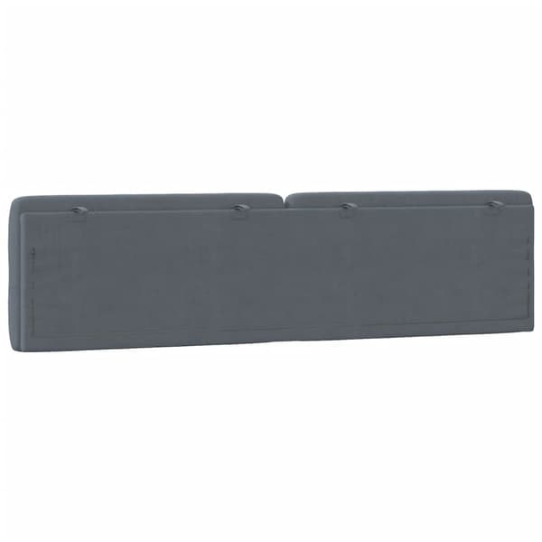 Headboard Cushion Dark Grey 200 cm Velvet