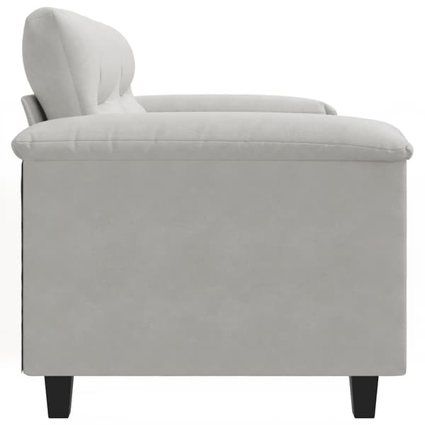 2-sitssoffa ljusgrå 120 cm mikrofibertyg