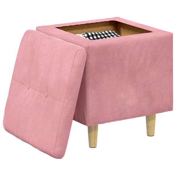 Ottoman med förvaring 40 x 40 x 45 cm Sammet