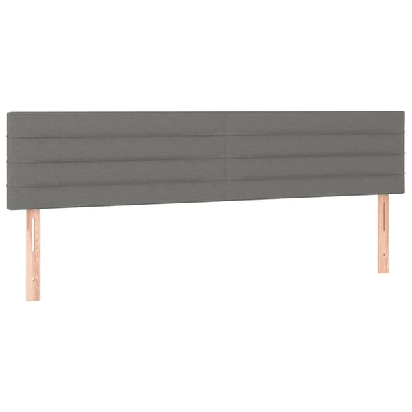 Ramsäng med madrass mörkgrå 120x190 cm tyg