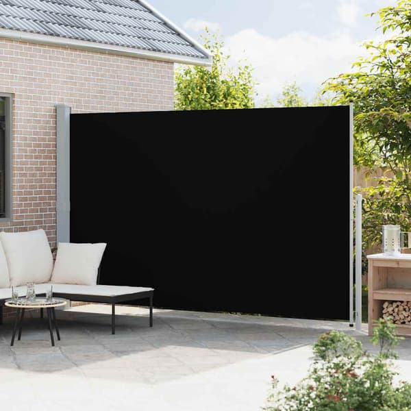 Infällbar sidomarkis 220x500 cm svart