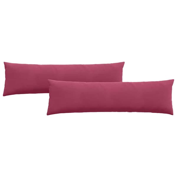 Sofakuddar 2 pcs Vinröd 145 x 40 cm Kordread tyg