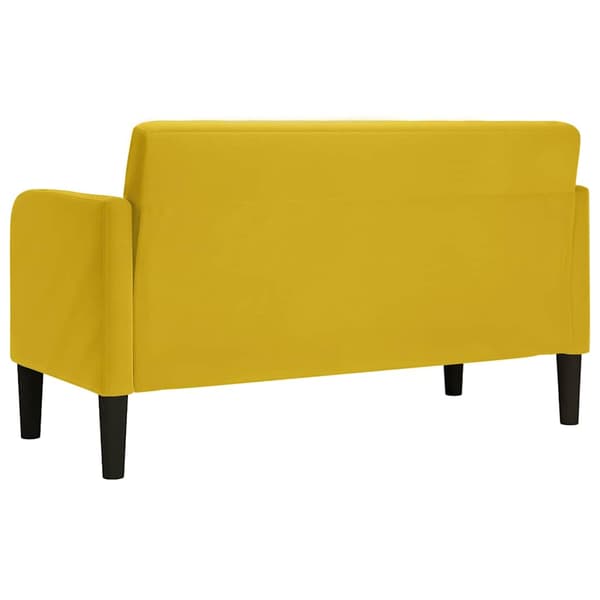 Loveseat soffa gul 109 cm sammet