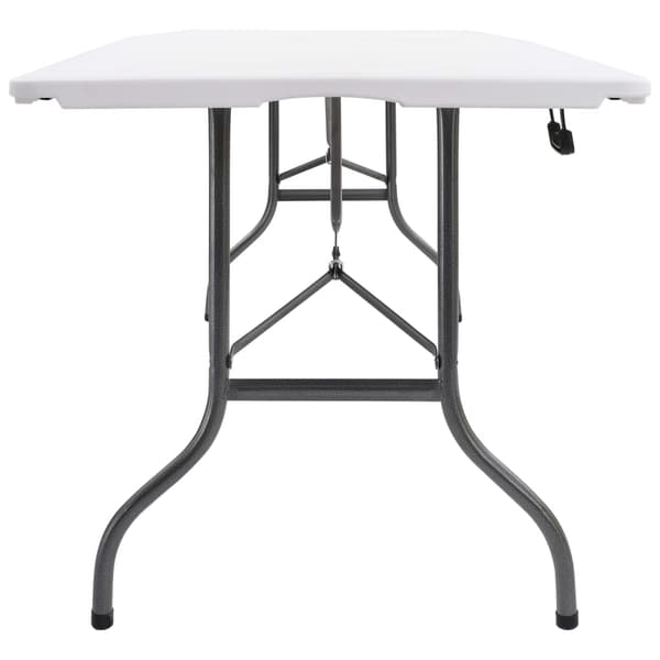 Hopfällbart trädgårdsbord vit 180x72x72 cm HDPE