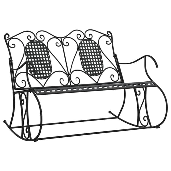Gungbänk 2-sits 113 cm svart stål