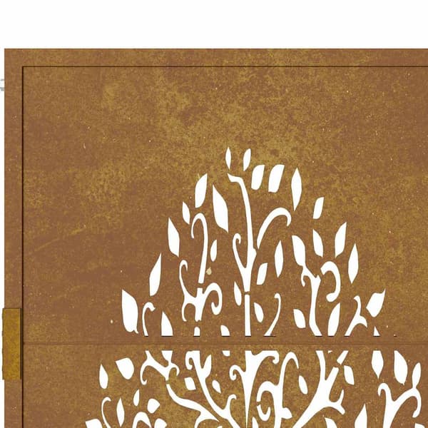 Trädgårdsgrind 100x75 cm cortenstål träddesign