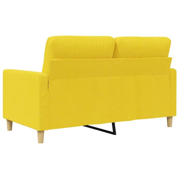 2-sitssoffa ljusggul 120 cm tyg