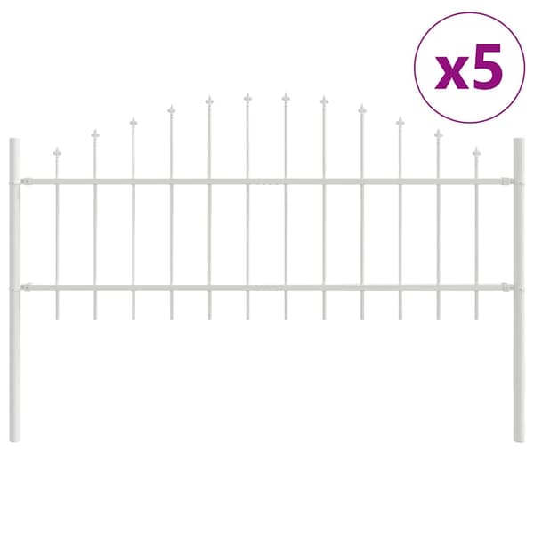 Trädgårdsstängsel Woerden 5 pcs Vit
