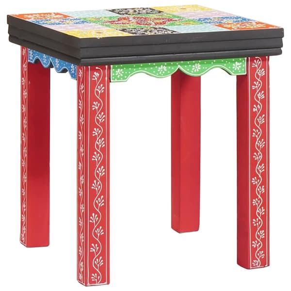 Fyrkantigt bord 3 pcs Flerfärgsdesign