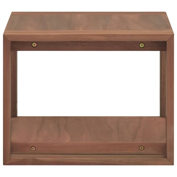 Väggmonterat badrumsskåp 45x45x35 cm massiv teak