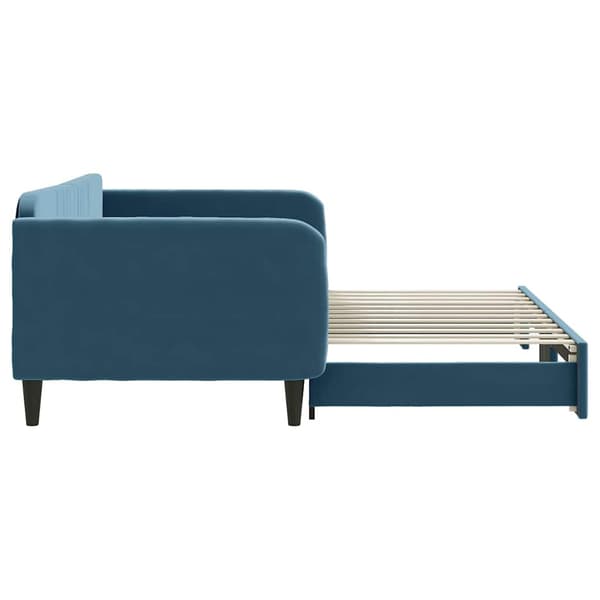 Dagbädd utdragbar blå 100x200 cm sammet