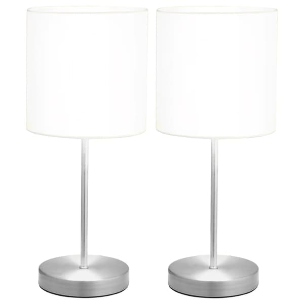 Bordslampor 2 st touch-knapp vit E14