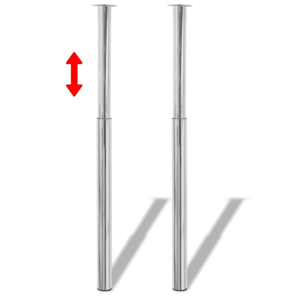 Justerbara bordsben 4 st 710 mm-1100 mm krom