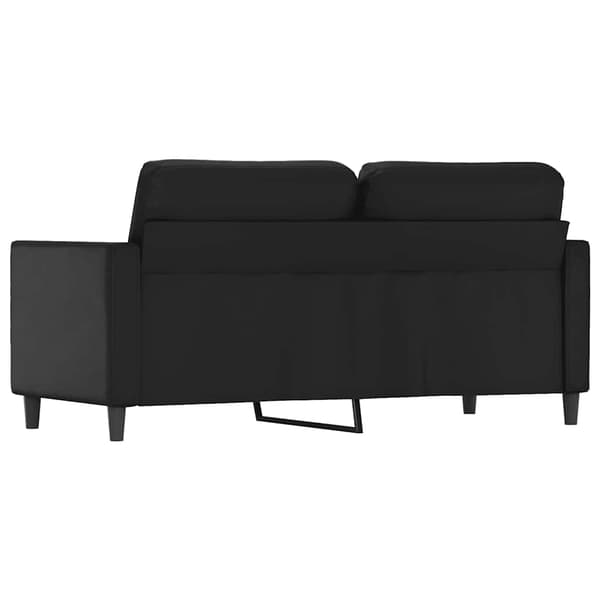 2-sitssoffa svart 140 cm konstläder