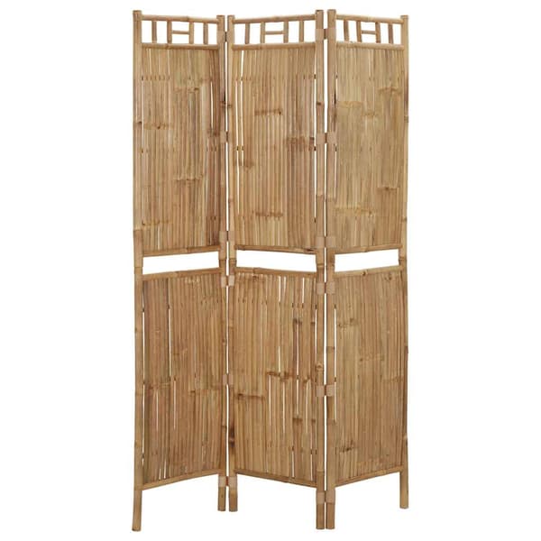 Rumsavdelare 3 paneler bambu 120x180 cm