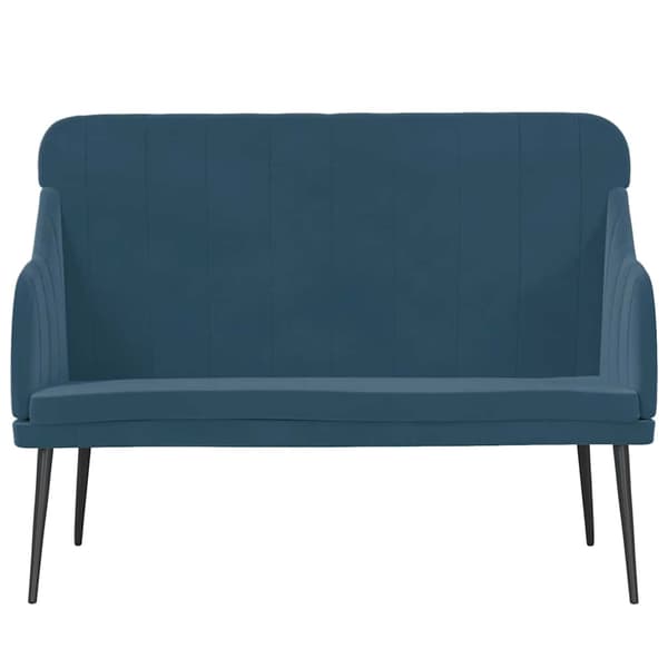 VidaXL Bänk blå 110x76x80 cm sammet