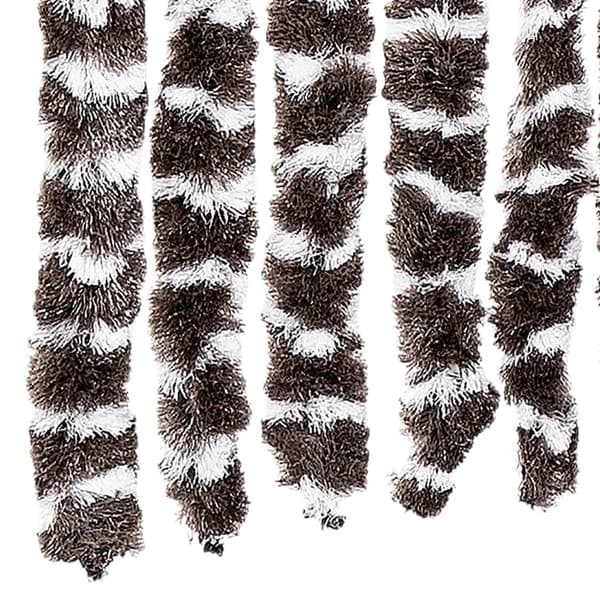 Insektsgardin brun och vit 100x200 cm chenille