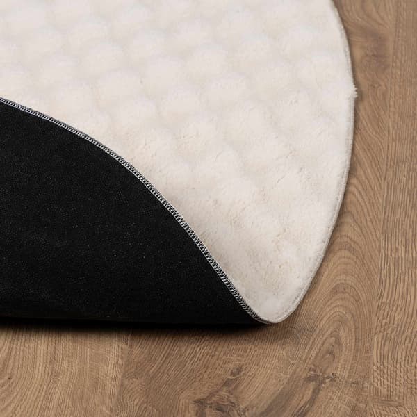Områdesmattor Rund SIROLO Beige Ø 200 CM Polyester