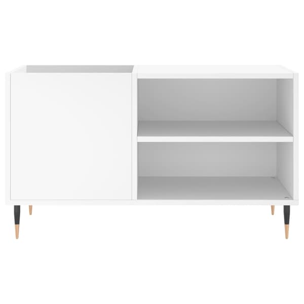Stereobänk vit 85x38x48 cm konstruerat trä