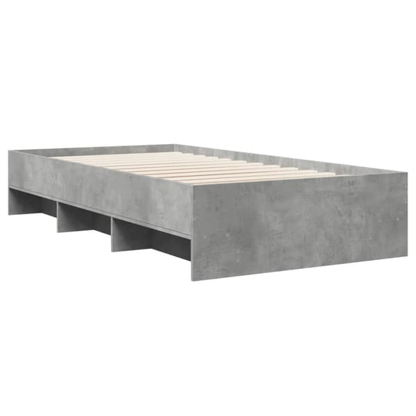 Sängram betonggrå 75x190 cm konstruerad trä