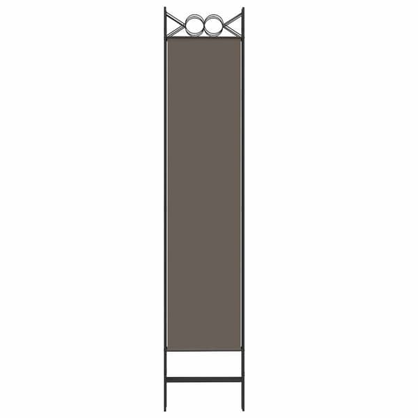 Rumsavdelare 5 paneler antracit 200x220 cm tyg
