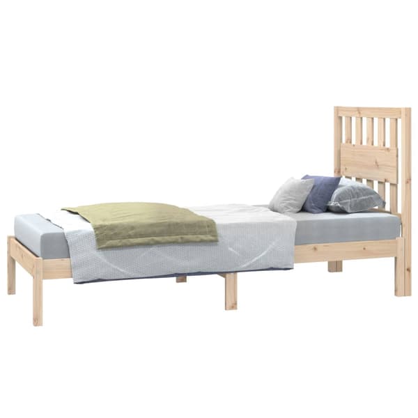 Sängram massivt trä 75x190 cm
