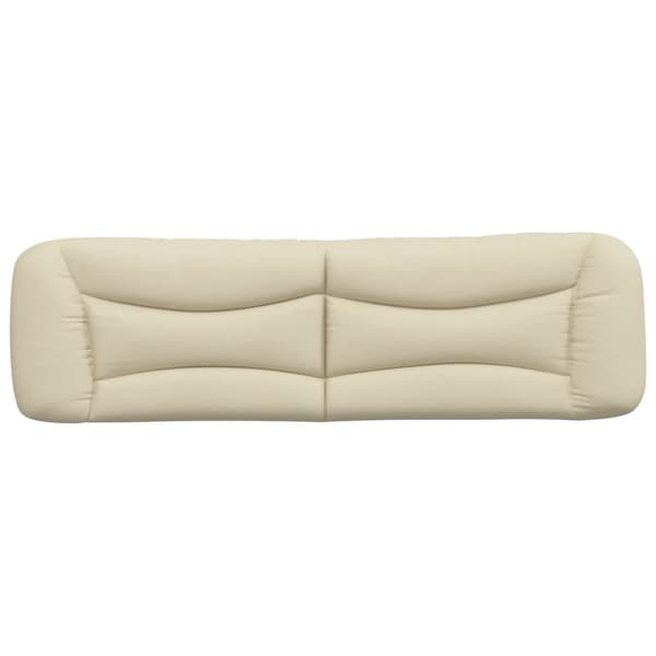 Headboard Cushion "Hvar" Cream 180 cm Fabric