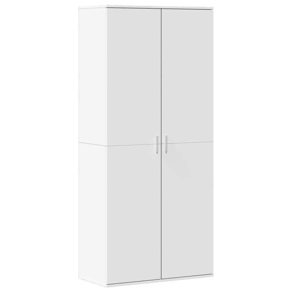 Skoskåp vit 80x39x178 cm konstruerat trä