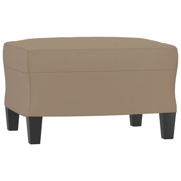3-sitssoffa med fotpall cappuccino 180 cm konstläder