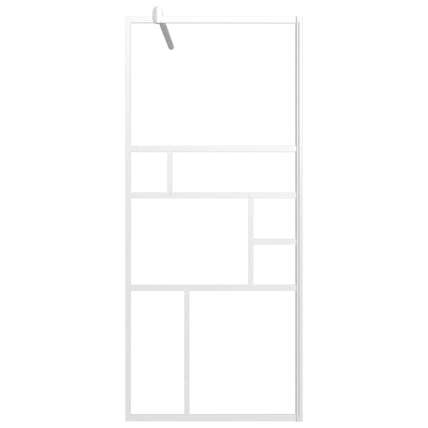 Duschvägg 90x195 cm ESG-glas vit