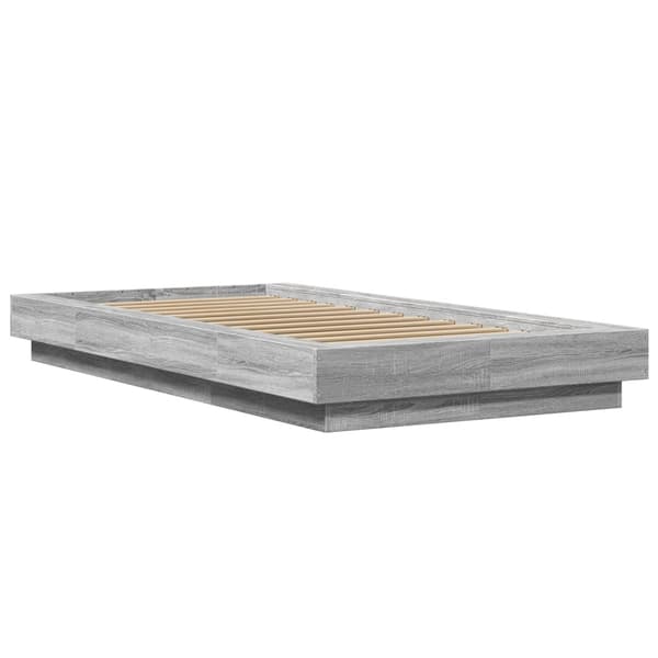 Sängram grå sonoma 90x190 cm konstruerad trä
