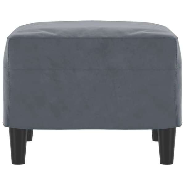 Fotpall mörkgrå 60x50x41 cm sammet