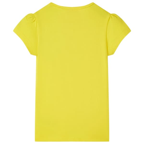 T-shirt för barn stark gul 140