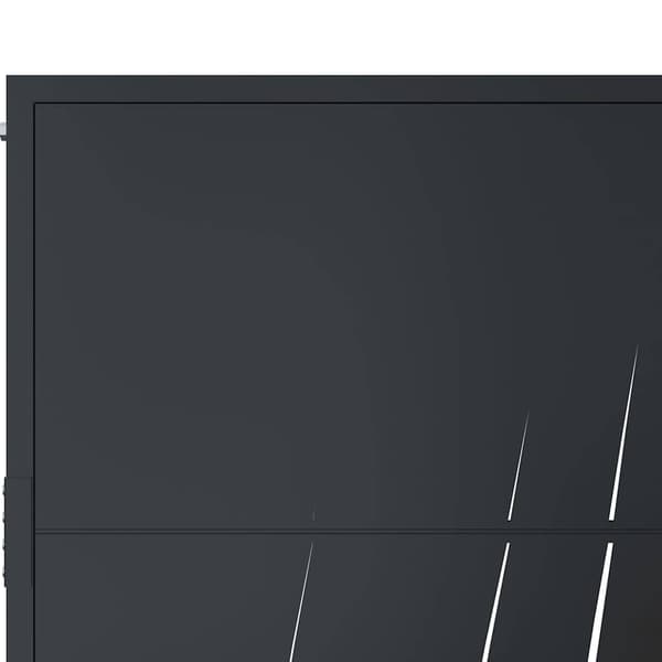 Trädgårdsgrind antracit 100x200 cm stål gräsdesign