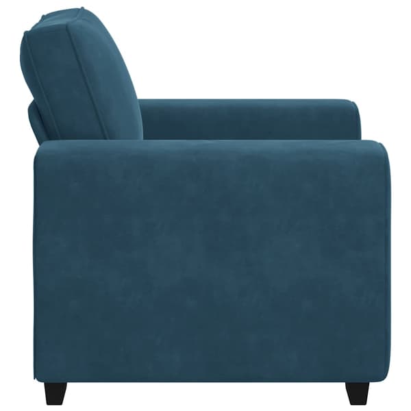 Soffstol blå 100x77x82 cm sammet