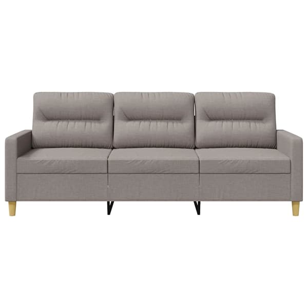 3-sitssoffa taupe 180 cm tyg