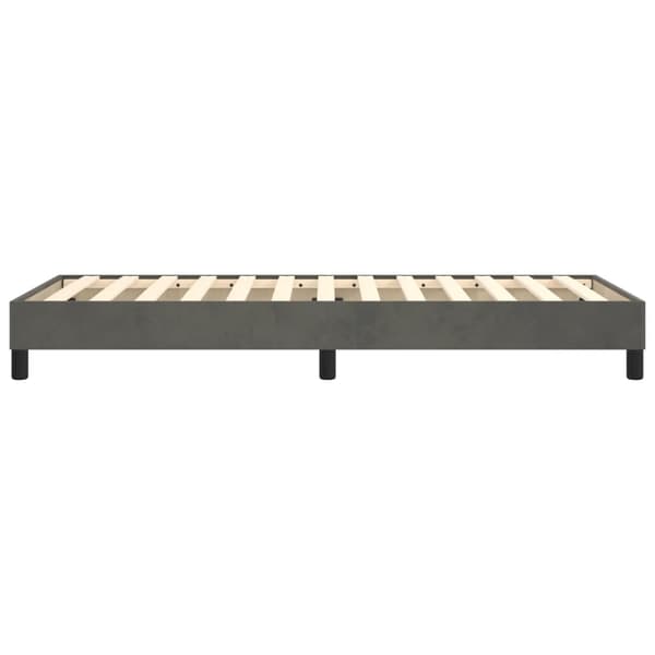 Boxspring-sängram mörkgrå 80x200 cm sammet