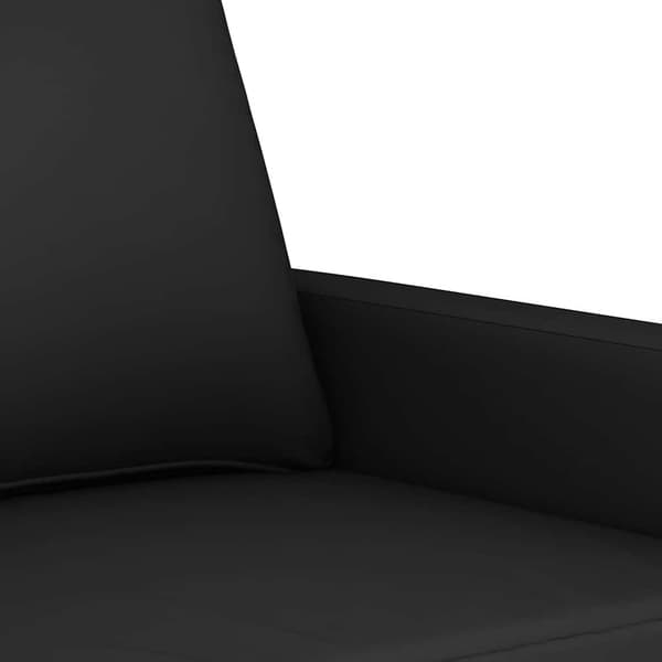 Soffa 2-sits svart 140 cm sammet