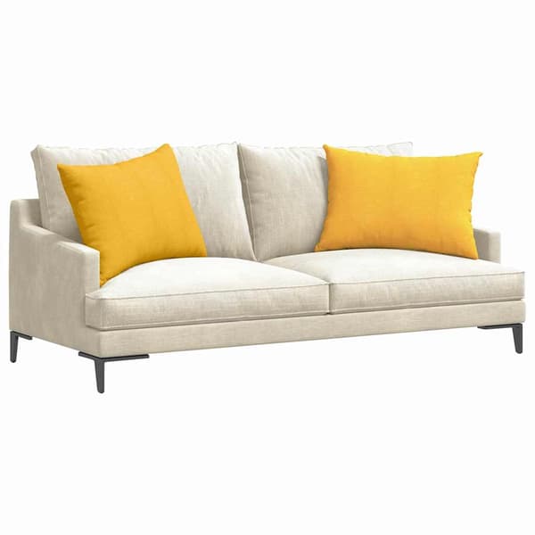 Sofakuddar 2 pcs Ljusgul 70 x 50 cm Kordread tyg