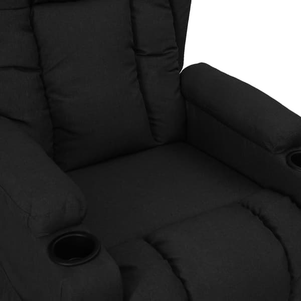Reclinerfåtölj svart tyg