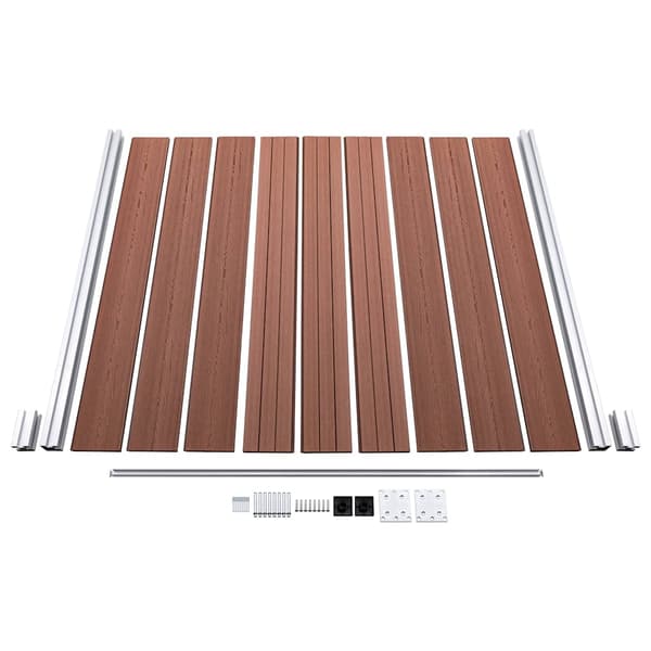 Staketpanel WPC 180x186 cm brun