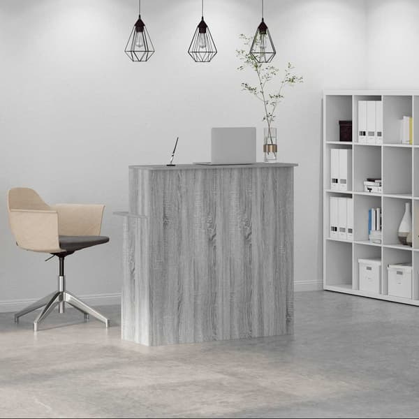Receptionsdisk grå sonoma 100x50x103,5 cm konstruerat trä
