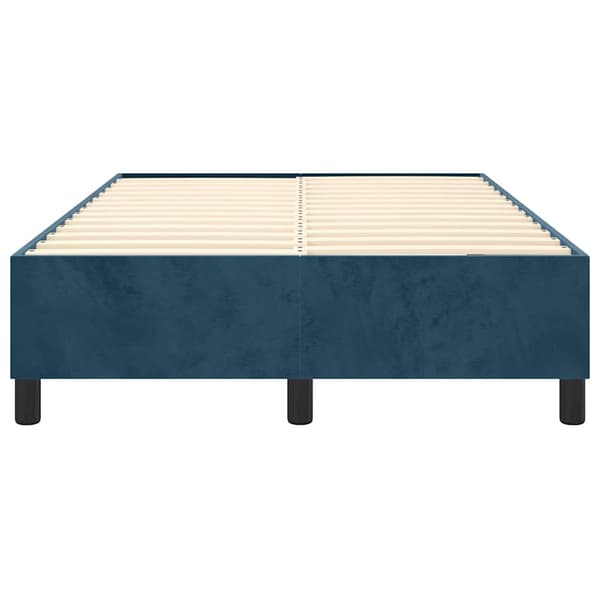 Boxspring-sängram mörkblå 120x200 cm sammet