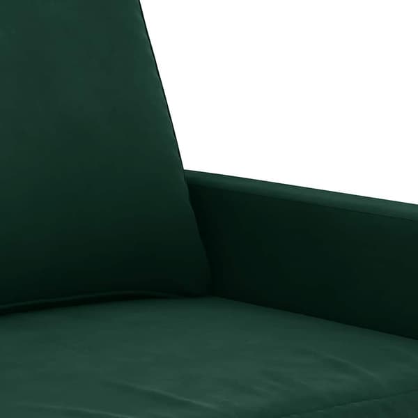 3-sitssoffa mörkgrön 180 cm sammet
