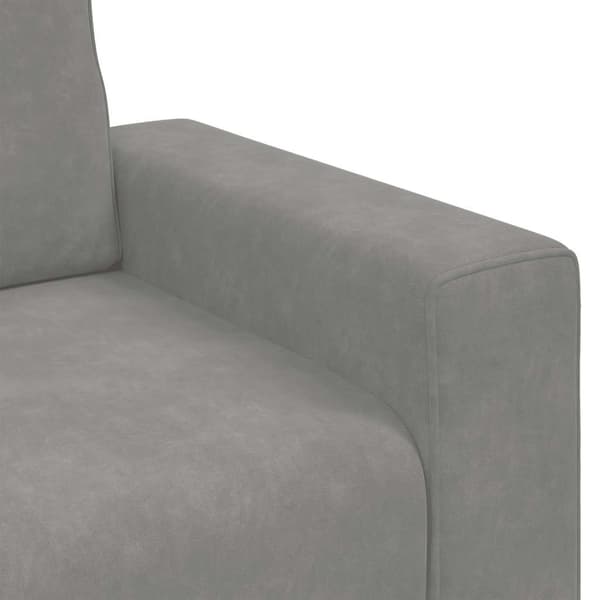 Soffstol ljusgrå 100x77x82 cm sammet