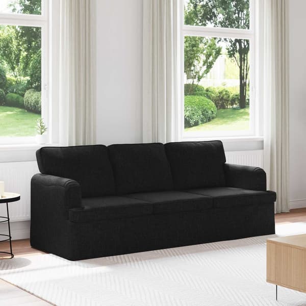 Soffa Svart 201 x 80 x 85 cm tyg