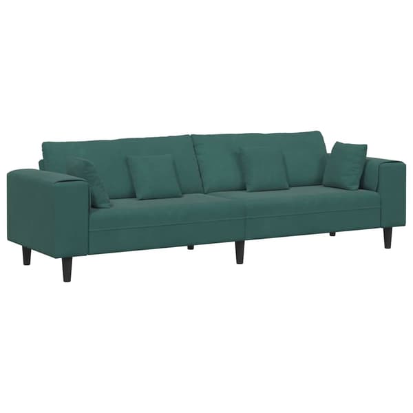 Soffa Mörkgrön 250 x 77 x 76 cm Sammet