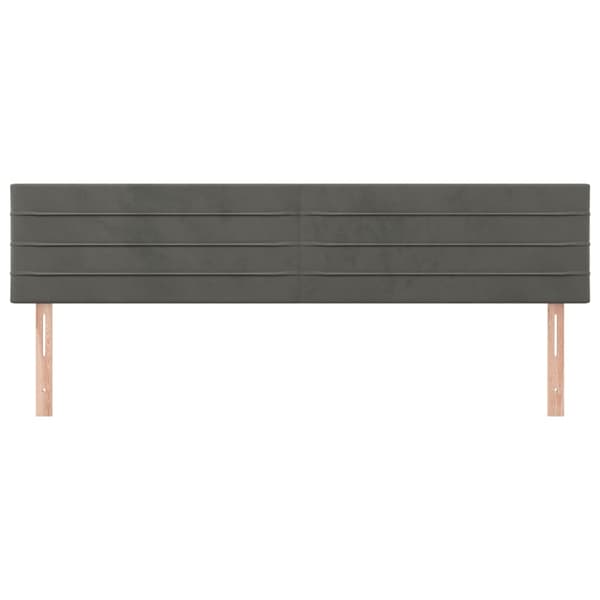 Sänggavlar mörkgrå 160x5x78/88 cm sammet