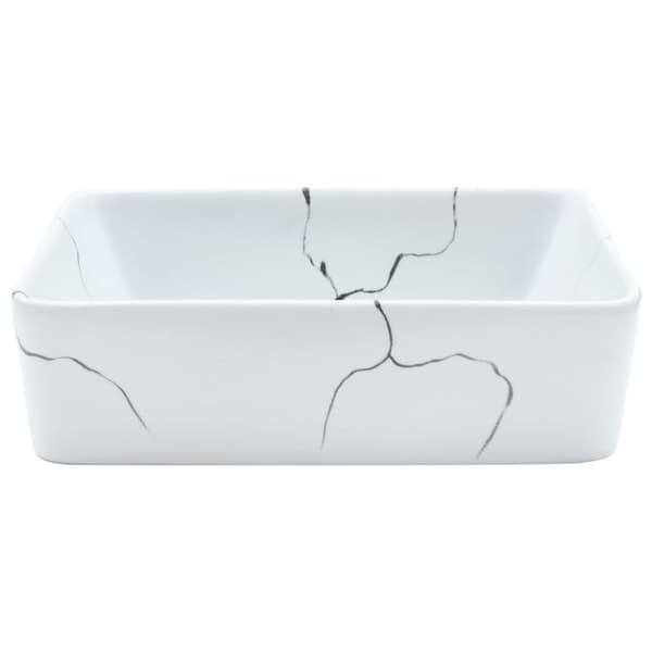 Handfat vit rektangulär 46x35,5x13 cm keramik